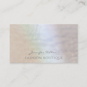 Carte De Visite Holographie minimaliste de luxe simple perle