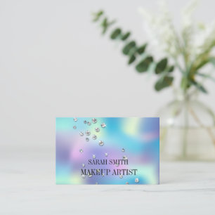 Carte De Visite Holographie moderne et élégante, diamants