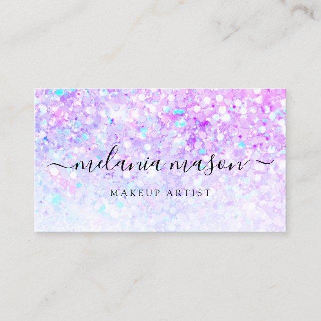 Carte De Visite Holographie Parties scintillant Étincelle Beauté S (Devant)