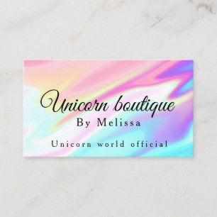 Carte De Visite Holographie Unicorn