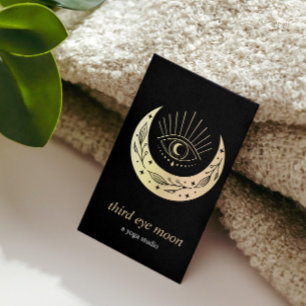 Carte De Visite Holographique 3ème OEIL Lune Yoga Coach spirituel