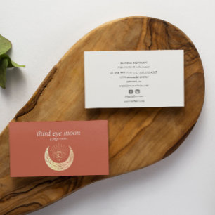 Carte De Visite Holographique 3ème OEIL Lune Yoga Coach spirituel