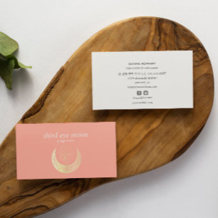 Carte De Visite Holographique 3ème OEIL Lune Yoga Coach spirituel