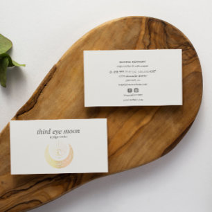 Carte De Visite Holographique 3ème OEIL Lune Yoga Coach spirituel