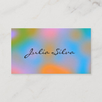 Carte de visite holographique à dégradé d'aura col