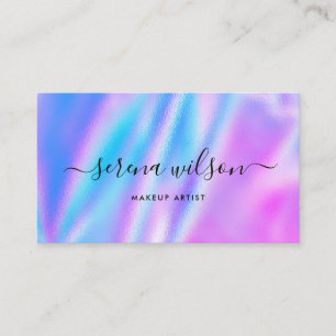 Carte De Visite Holographique licorne Glittering Holo cheveux de m