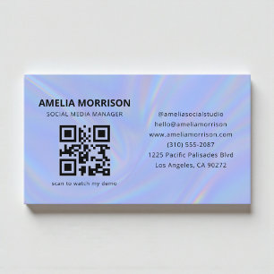 Carte de visite holographique minimaliste professi