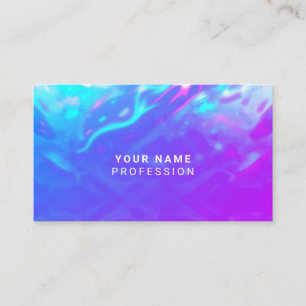 Carte De Visite Holographique personnalisé Iridescente violet