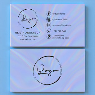 Carte de visite holographique pour entreprise sur