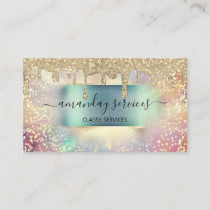 Carte De Visite Holos maquillage Lashes Boutique Gold Nails Hair