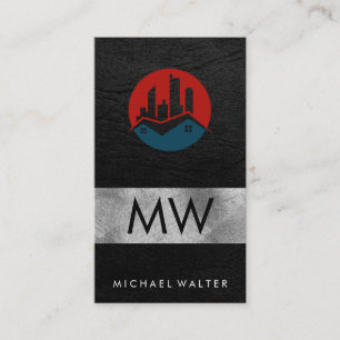 Carte De Visite Home Architect Buildings Cuir