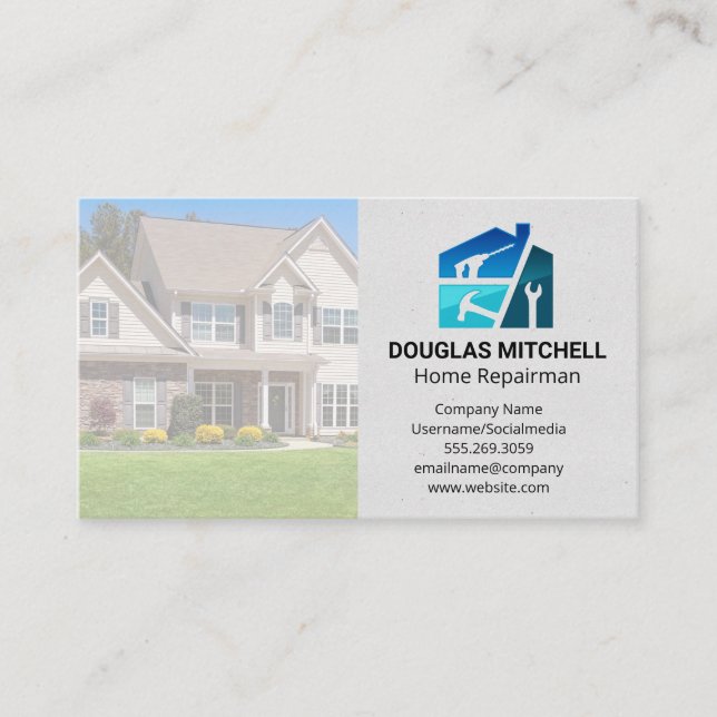 Carte De Visite Home Renovation Tools | General Contractor (Devant)