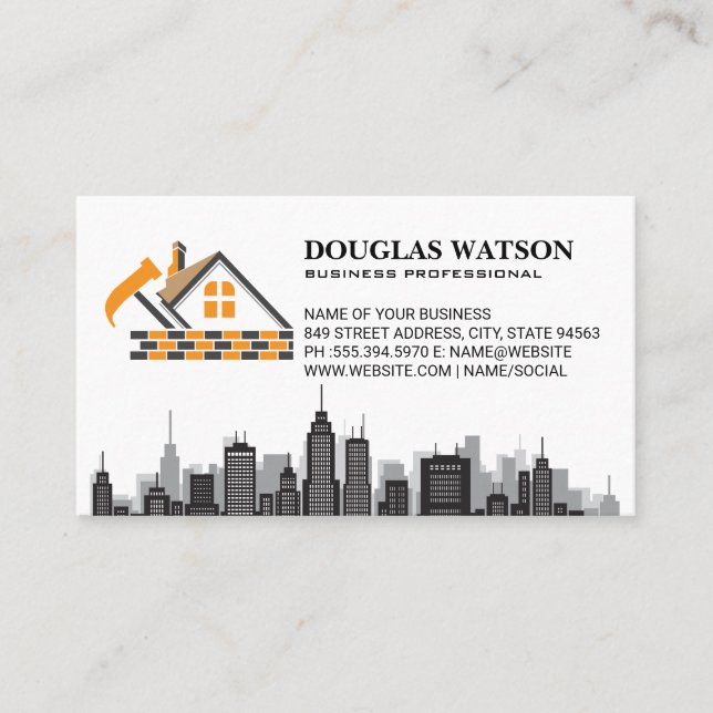 Carte De Visite Home Repair | Commercial Construction | Repairs (Devant)