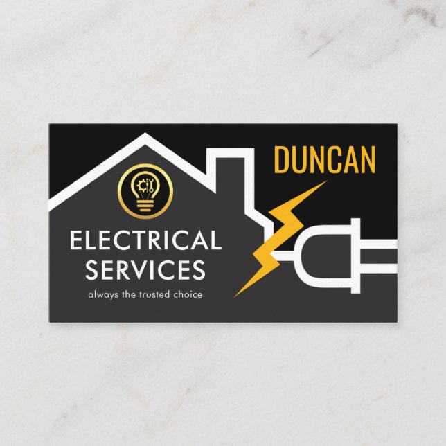 Carte De Visite Home Roof Power Plug Frame  (Devant)