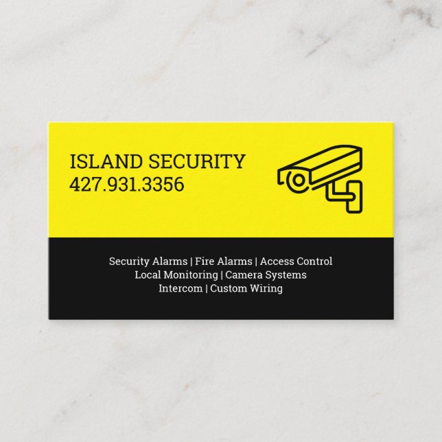 Carte De Visite Home Security Company Business Card (Devant)