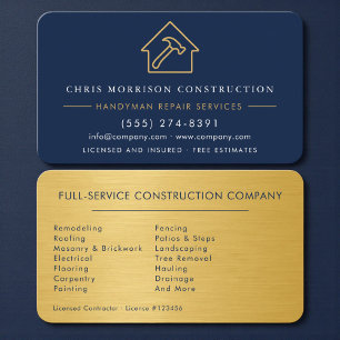 Carte de visite Homme à tout faire Construction Mé
