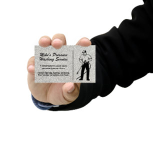 Carte De Visite Homme avec lave-pression   Services de nettoyage