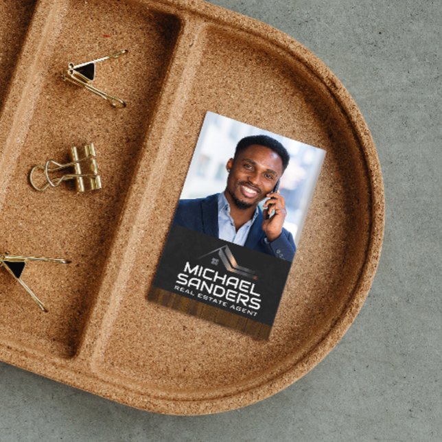 Carte De Visite Homme d'affaires au téléphone | Agent immobilier (Créateur téléchargé)