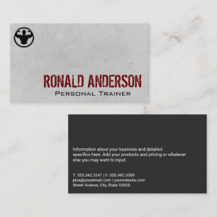 Carte De Visite Homme Flextant les deux bras Fitness