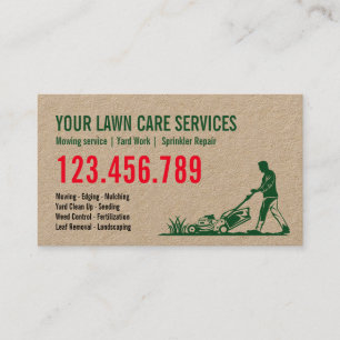 Carte De Visite Homme Mailler Grass Garderie Jardinage Paysage