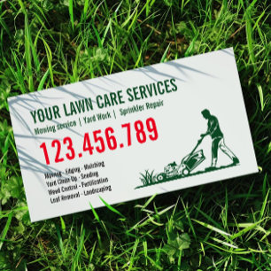 Carte De Visite Homme Mailler Grass Garderie Jardinage Paysage