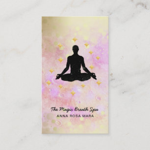 Carte De Visite ** Homme. Mindfulness Yoga Parties scintillant méd