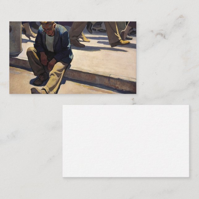 Carte De Visite Homme oublié, 1934 par Maynard Dixon (Devant / Derrière)