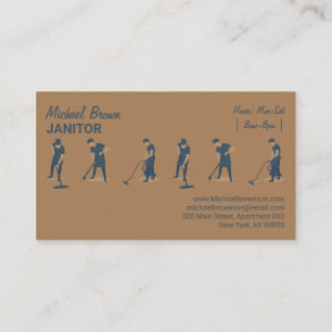 Carte De Visite Homme professionnel de nettoyage résidentiel