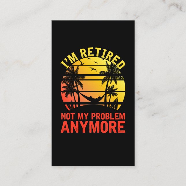 Carte De Visite Hommes retraités Femmes Retraite sarcastique (Devant)