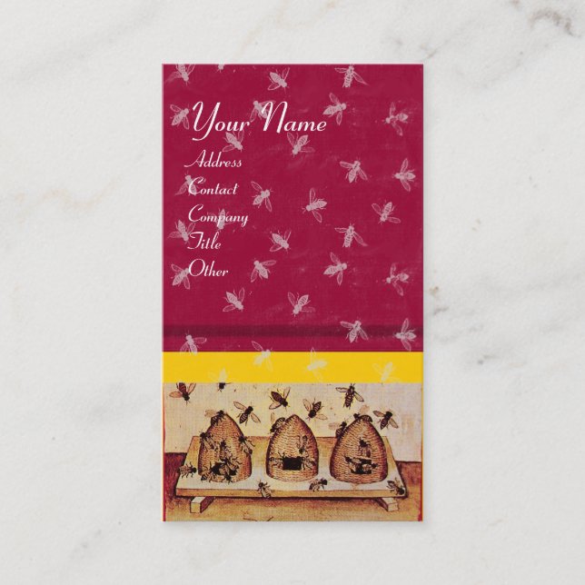 CARTE DE VISITE HONEY BEE, MAINTIEN DE L'OEUVRE (Devant)