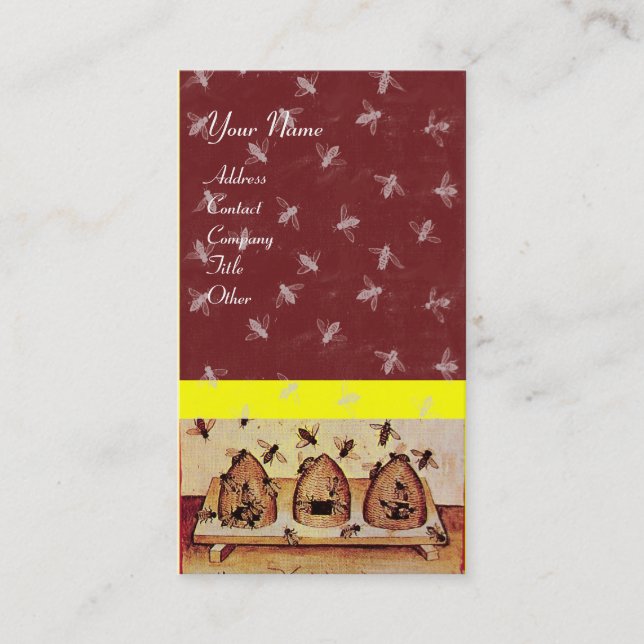 CARTE DE VISITE HONEY BEE, MAINTIEN DE L'OEUVRE (Devant)