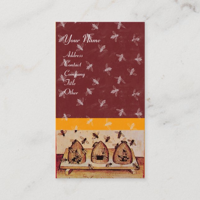 CARTE DE VISITE HONEY BEE, MAINTIEN DE L'OEUVRE (Devant)