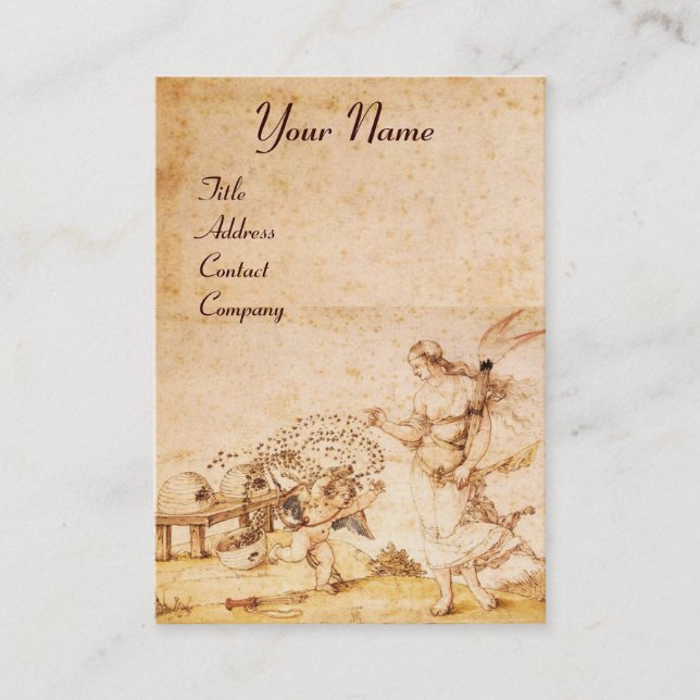Carte De Visite HONEY BEE SCEAU DE CIRE BROWN / Cupidon le voleur  (Devant)
