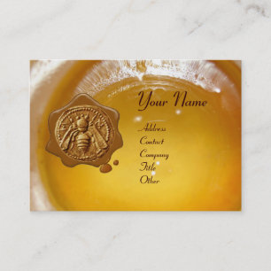 CARTE DE VISITE HONEY BEE WAX SEAL, BEEKEEPER APIARIST