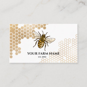 Carte De Visite Honeypeb Bee Farm apiculteur Apiariste abeilles bu