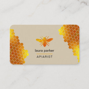 Carte De Visite Honeypeb Honey Bee Apirarist Hexagons Beekeepons