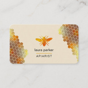 Carte De Visite Honeypeb Honey Bee Apirarist Hexagons Beekeepons