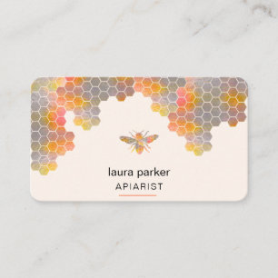 Carte De Visite Honeypeb Honey Bee Apirarist Hexagons Beekeepons