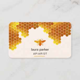 Carte De Visite Honeypeb Honey Bee Apirarist Hexagons Beekeepons