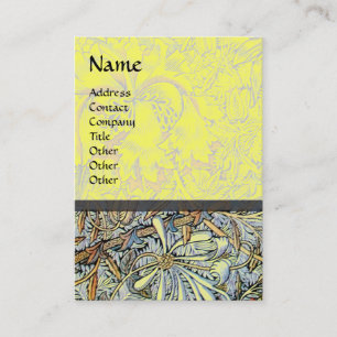 Carte De Visite HONEYSUCKLE, jaune, rouge rose blanc