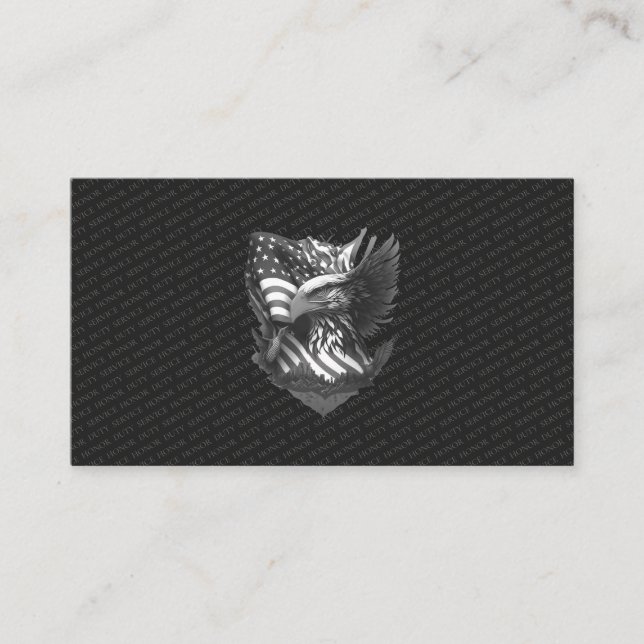 Carte De Visite Honneur de service professionnel militaire et forc (Devant)