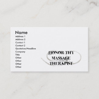 Carte De Visite Honorez Thy thérapeute de massage