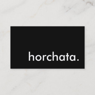 Carte De Visite horchata.
