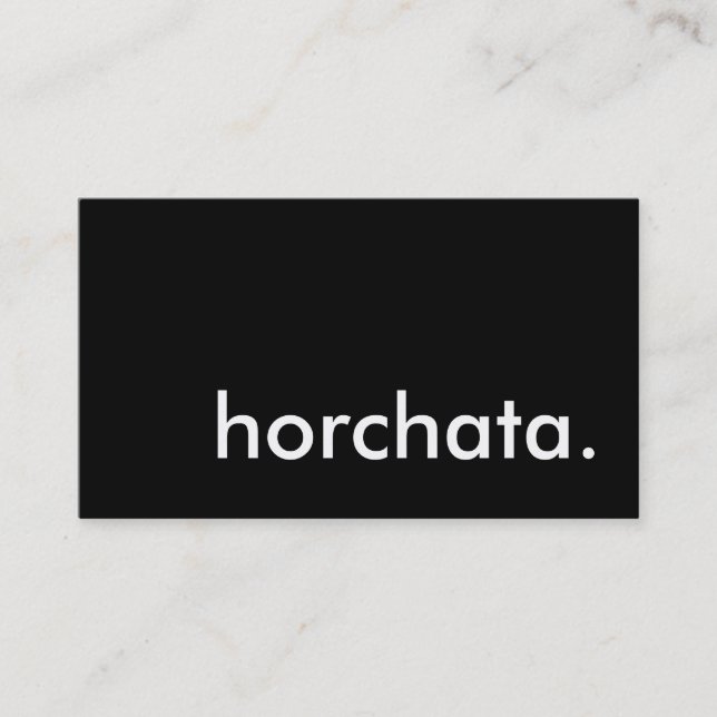 Carte De Visite horchata. (Devant)