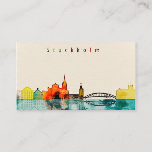 Carte De Visite Horizon de ville de Stockholm