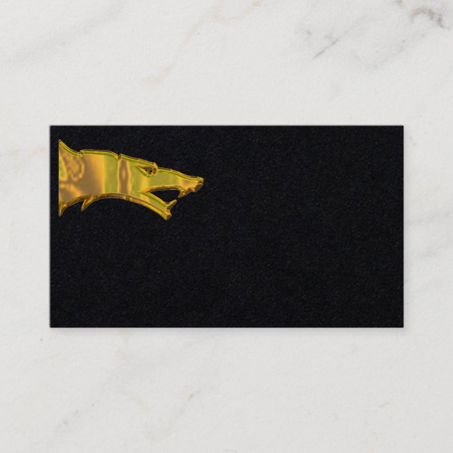 Carte de visite horizontale noire premium Tête de  (Devant)