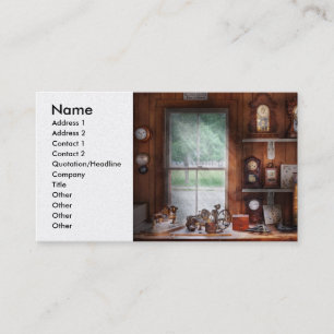 Carte De Visite Horlogerie - Dans l'atelier de réparation de l'hor