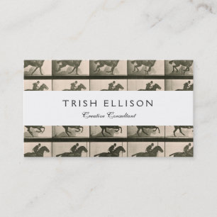 Carte De Visite Horse Motion Photographie Vintage