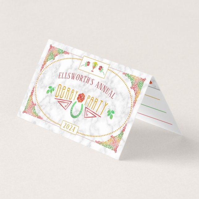 Carte De Visite Horse Racing Derby Jeu de partie de pari (Devant)