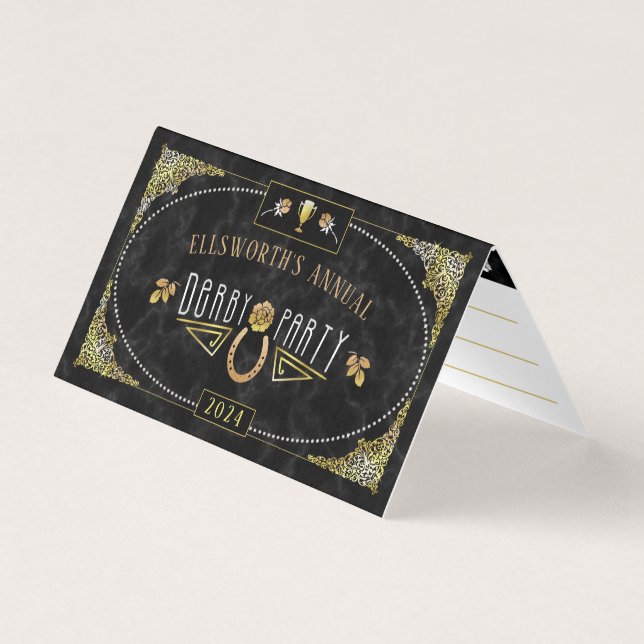 Carte De Visite Horse Racing Derby Pari Jeux de partie Slip (Devant)